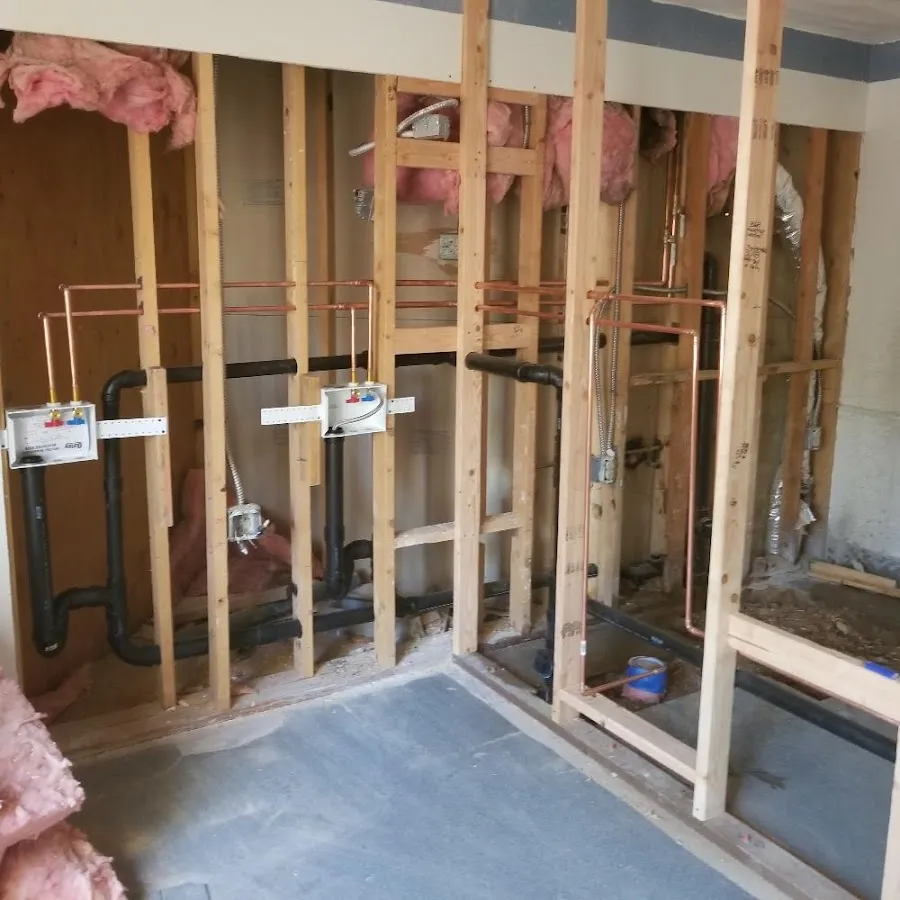 Copper pipe rough-in and plumbing installation in Tamiami